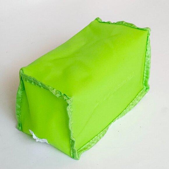 JAMIESON Vitamins Silicone Tote Cosmetic Bag NEW Unused BRIGHT CHEERFUL GREEN - Picture 5 of 7